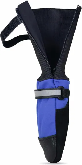 ,  Deluxe Waterproof Winter Dog Boots with Side Zipper Opening and Top Fastening Strap for Cold Weather - 4 Boots