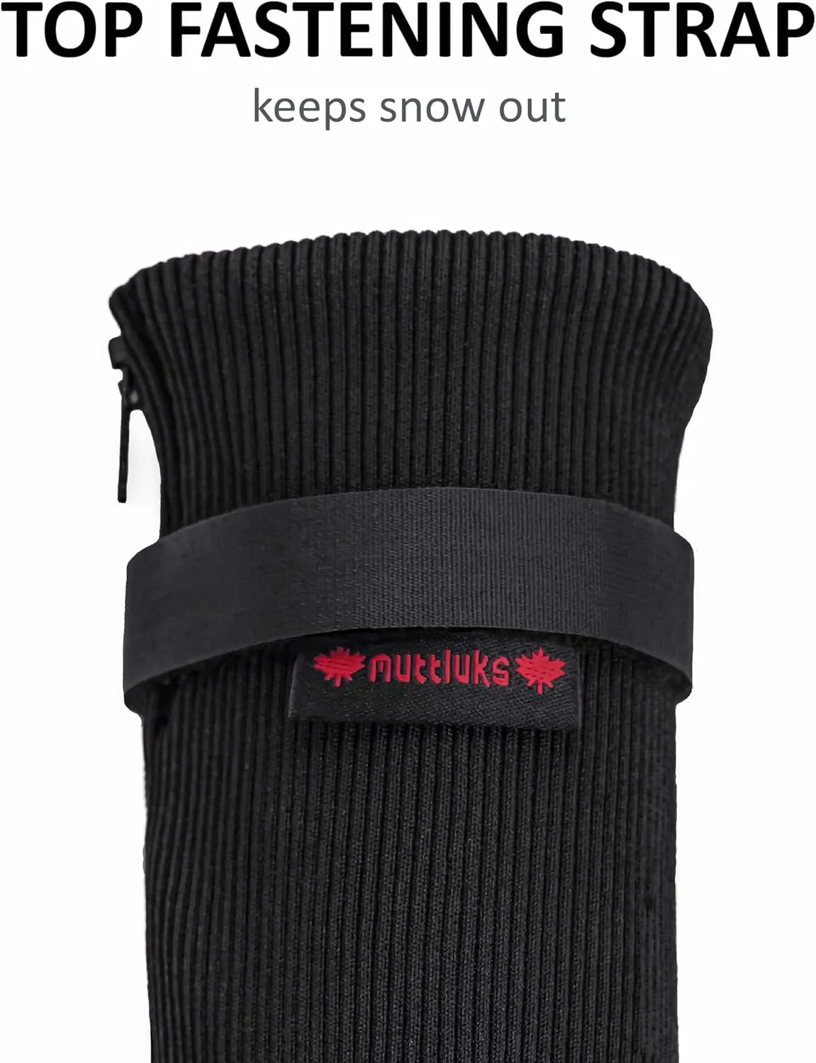,  Deluxe Waterproof Winter Dog Boots with Side Zipper Opening and Top Fastening Strap for Cold Weather - 4 Boots