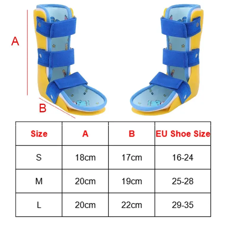 Adjustable Medical Ankle Foot Orthosis Support-Kids AFO Foot Drop Brace-For Sprained Ankle, Broken Foot