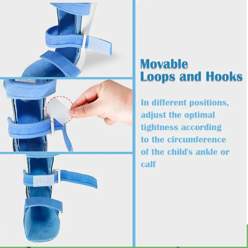 Adjustable Medical Ankle Foot Orthosis Support-Kids AFO Foot Drop Brace-For Sprained Ankle, Broken Foot