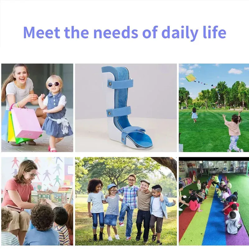 Adjustable Medical Ankle Foot Orthosis Support-Kids AFO Foot Drop Brace-For Sprained Ankle, Broken Foot