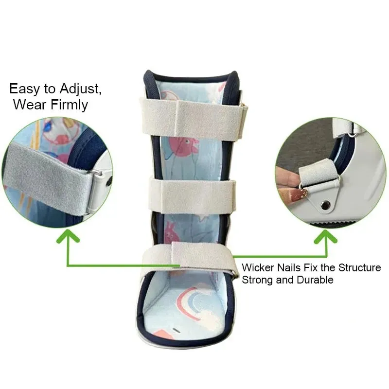 Adjustable Medical Ankle Foot Orthosis Support-Kids AFO Foot Drop Brace-For Sprained Ankle, Broken Foot
