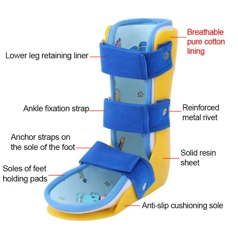 Adjustable Medical Ankle Foot Orthosis Support-Kids AFO Foot Drop Brace-For Sprained Ankle, Broken Foot