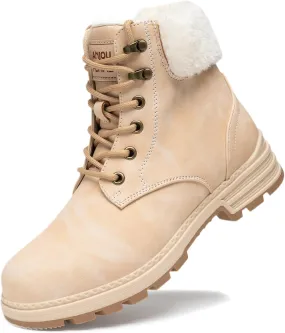 ANJOUFEMME Winter Snow Boots for Women Waterproof, womens Warm work Hiking Boots