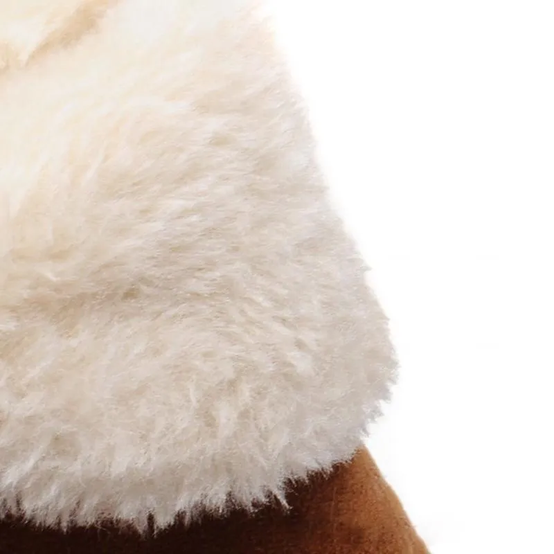 Ankle Boots Fur Lining Flat Heel Boots For Women