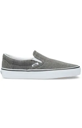 (Bv3Tbk) Herringbone Classic Slip On Shoes   Grey/True White