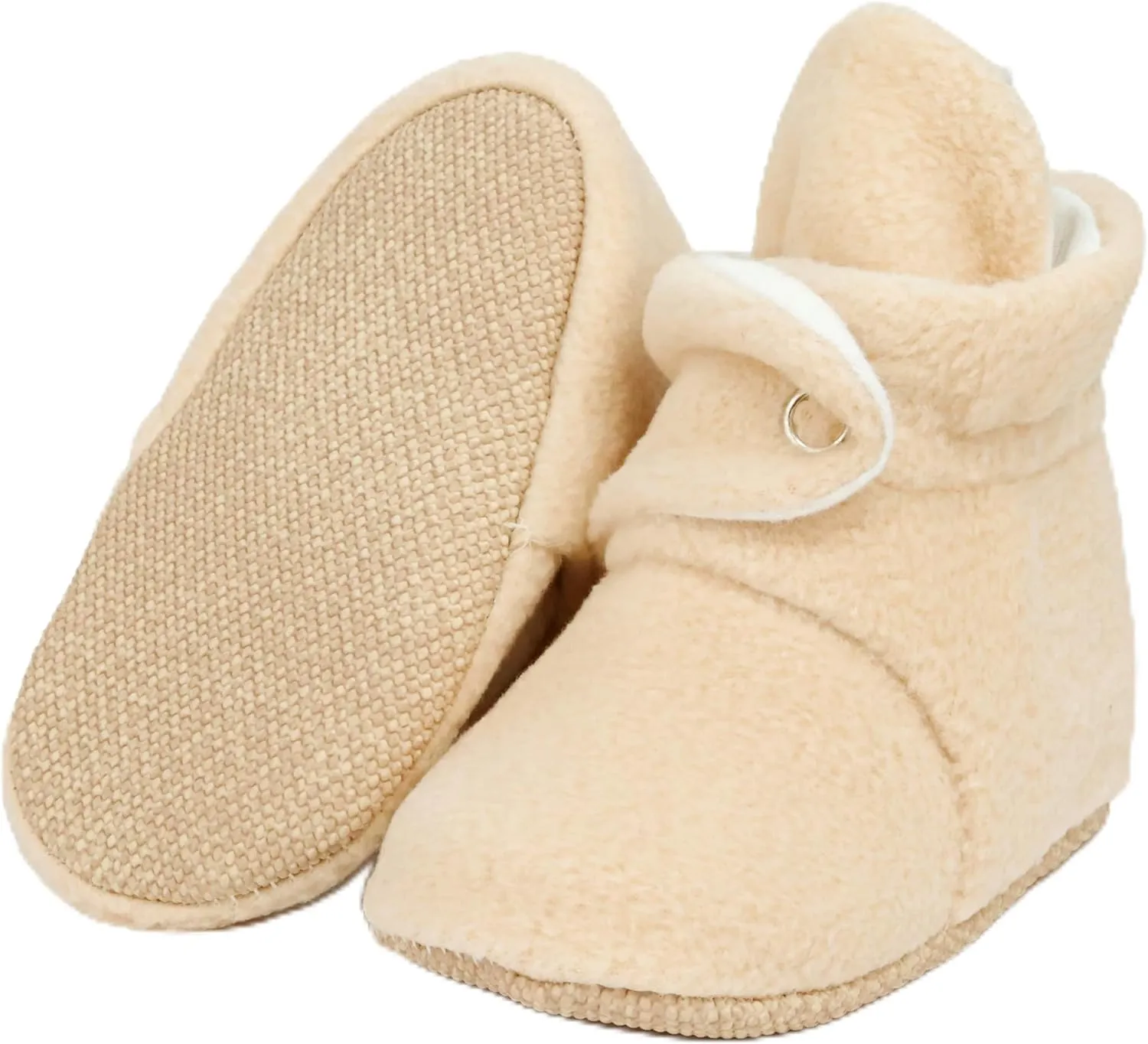 Ella Bonna Fleece Baby Booties, Warm Organic Infant Booties