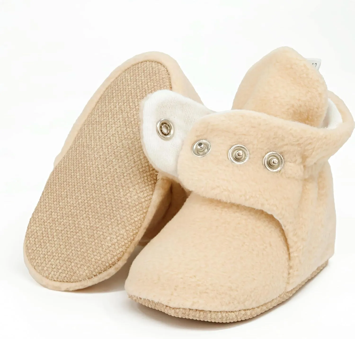 Ella Bonna Fleece Baby Booties, Warm Organic Infant Booties