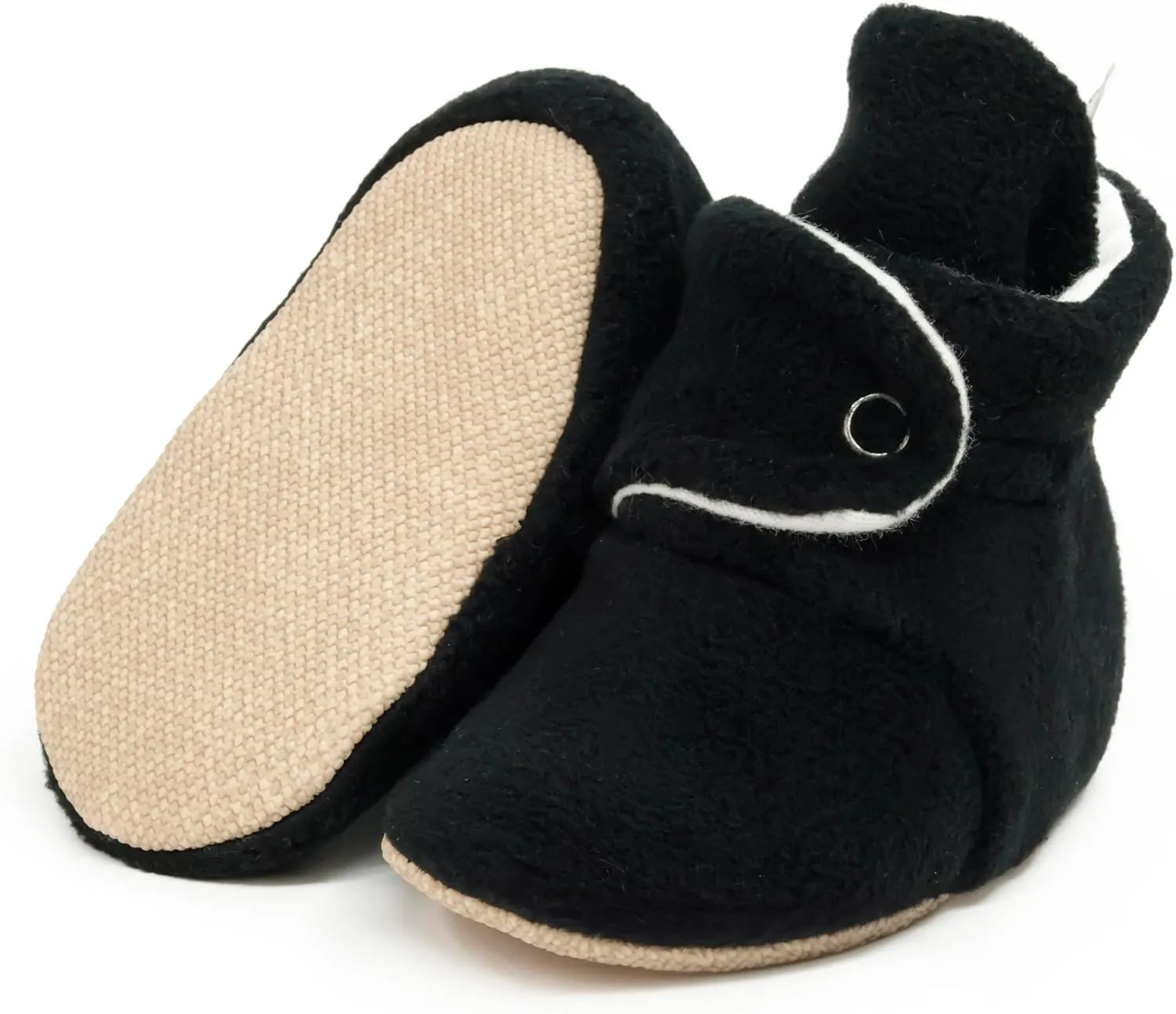 Ella Bonna Fleece Baby Booties, Warm Organic Infant Booties
