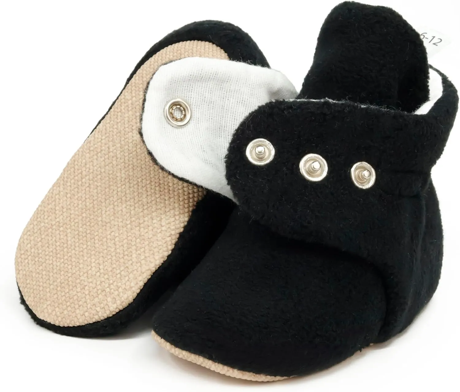 Ella Bonna Fleece Baby Booties, Warm Organic Infant Booties