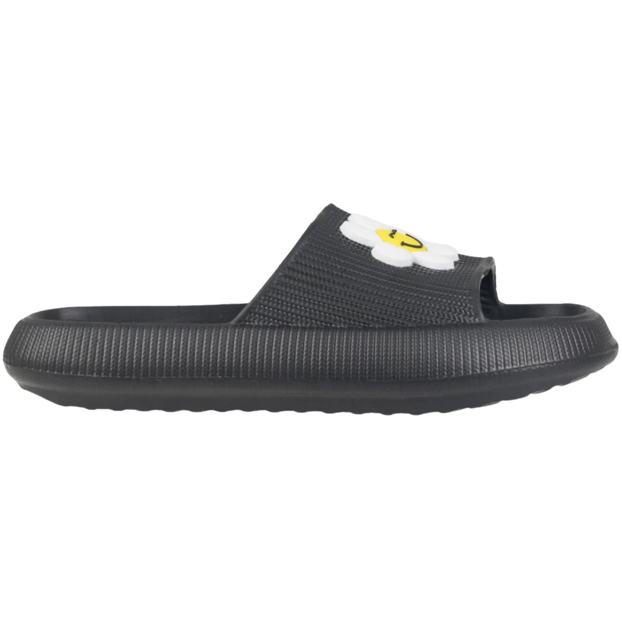 Foamwalk Womens' Sandals - Comfortable Beach Slides, Stylish Slide On Sandals, Everyday Women's Slide Sandals with Novelty Patch