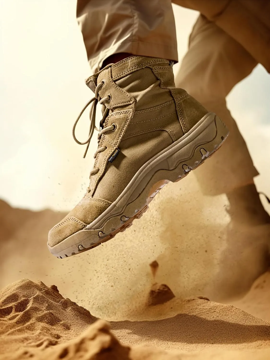 FREE SOLDIER Men's Tactical Hiking Boots Lightweight Comfortable Combat Work Boots 6 Inches