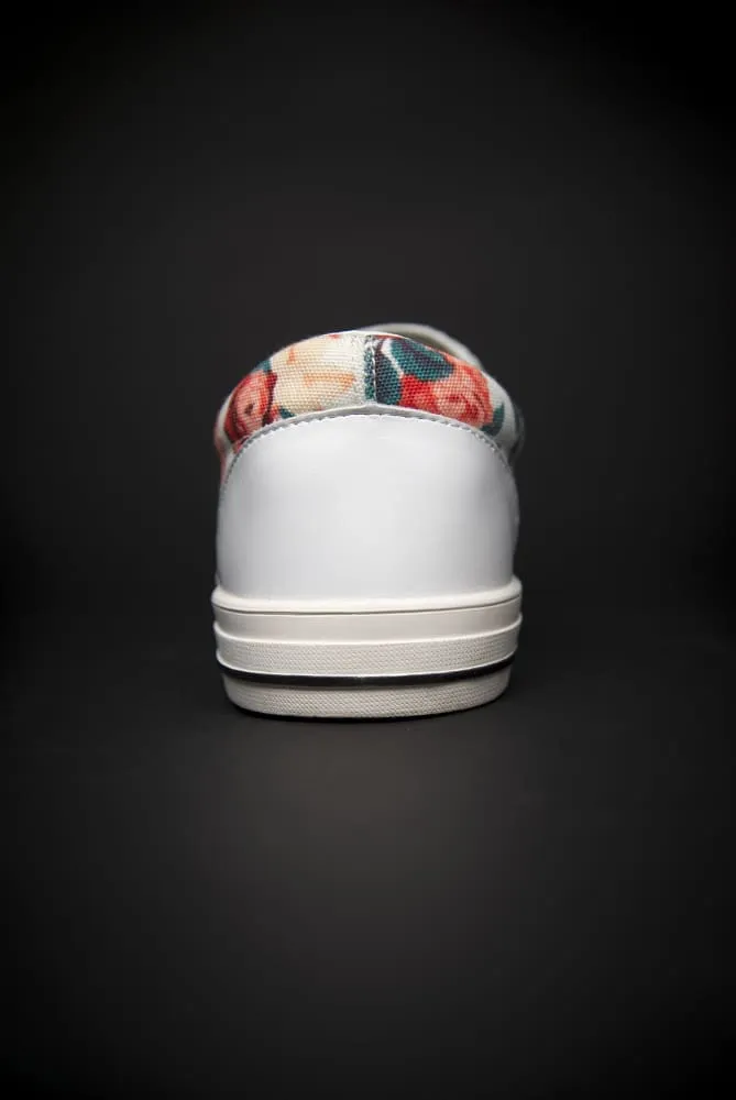 Frida Floral Print Canvas Ladies Slip On Low-Top