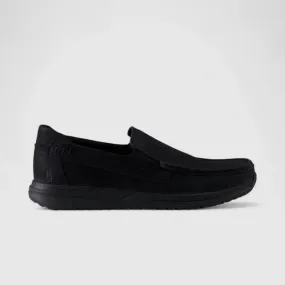 Hp Harrison Slip On Casuals Black Nubuck 00860