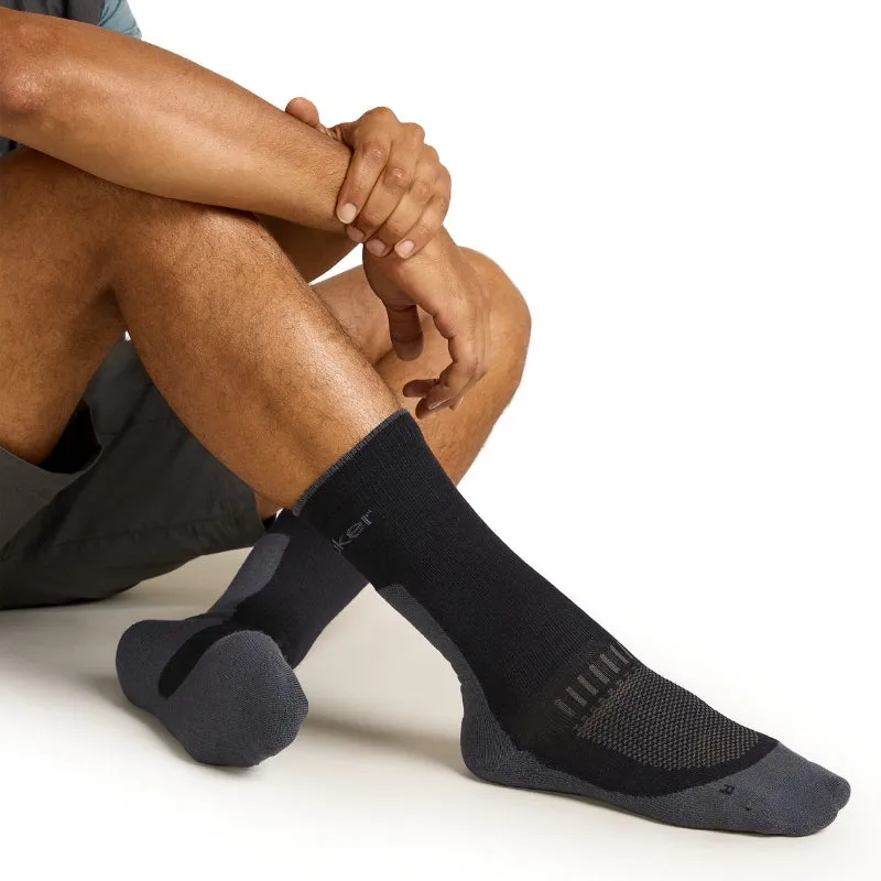 icebreaker Merino Men's Hike  Light Crew Socks - Black/OBS