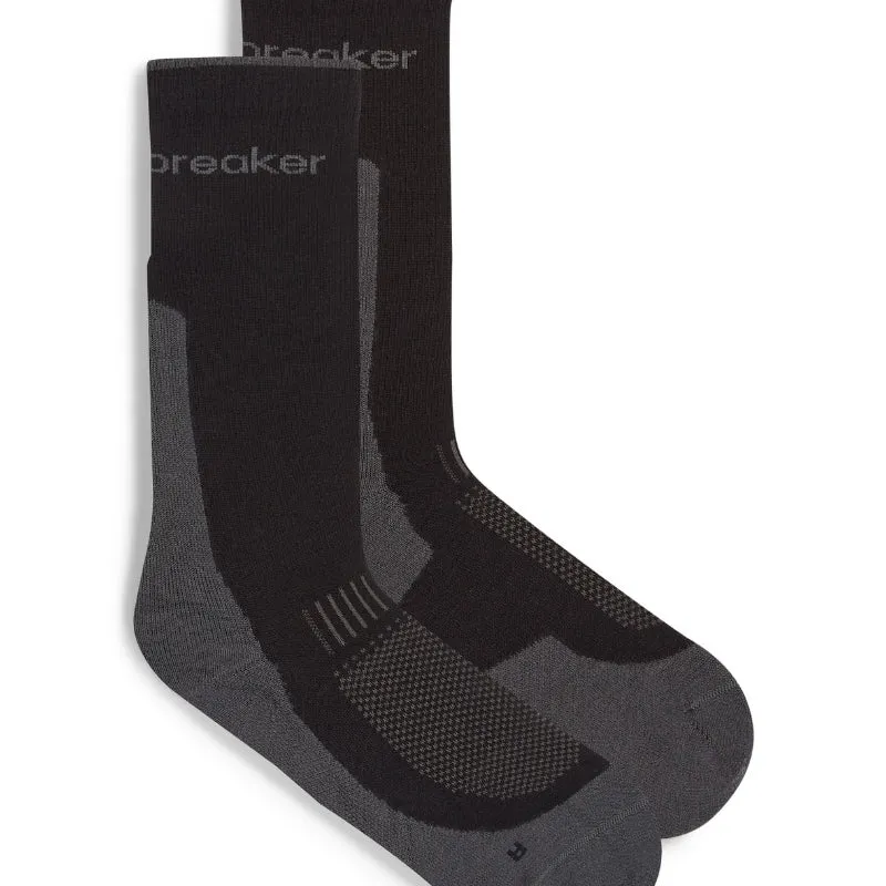 icebreaker Merino Men's Hike  Light Crew Socks - Black/OBS