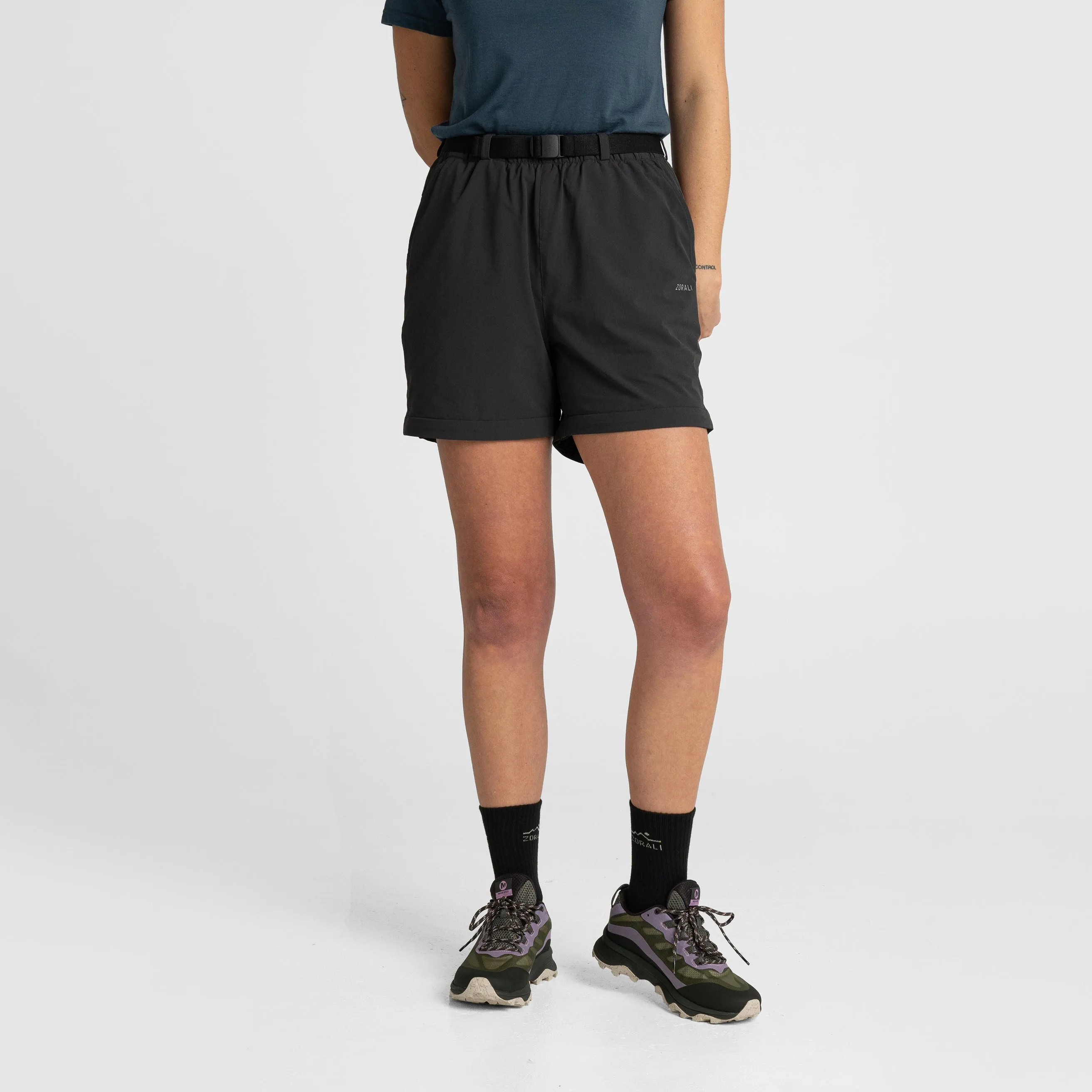 Impeccably Imperfect Womens Zip Off Pants Black