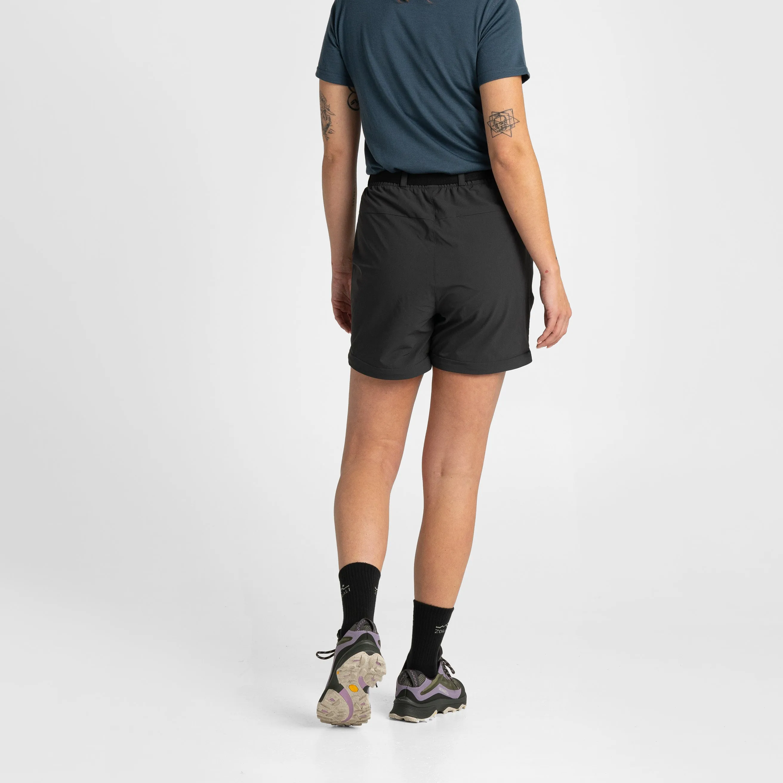 Impeccably Imperfect Womens Zip Off Pants Black