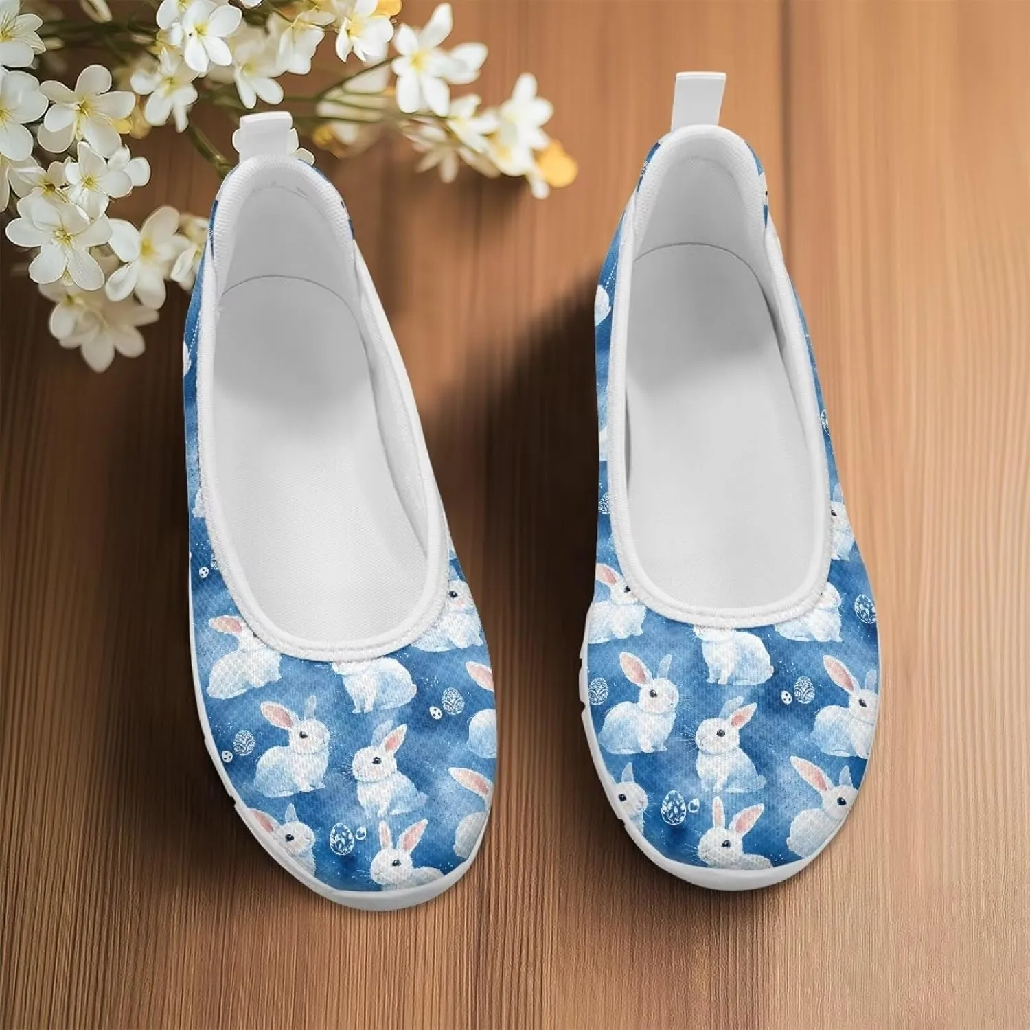 Ladies Slip on Loafer Shoes Womens Flats Shoes Ballet Pregnant Women Work Casual Comfortable White Sole