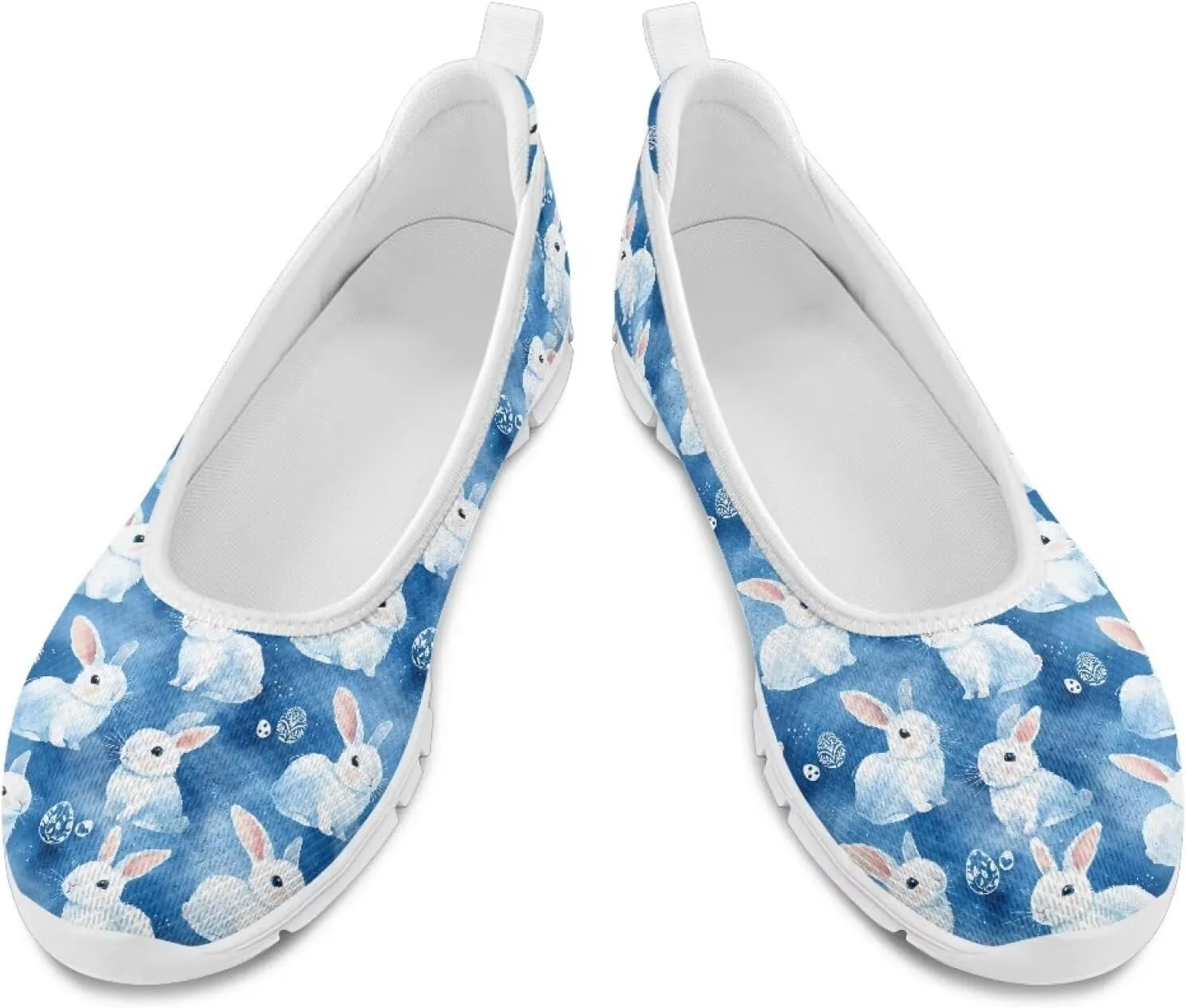 Ladies Slip on Loafer Shoes Womens Flats Shoes Ballet Pregnant Women Work Casual Comfortable White Sole