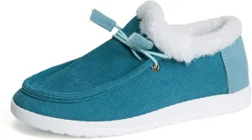 Lausiuoe Boots For Women Ankle Booties Winter Slip On Comfortable Snow Fuzzy Boots Fashion Casual Walking Shoes Loafers