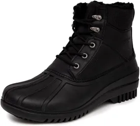 LONDON FOG Aspen Winter Boots for Men Waterproof Snow - Insulated Duck Mens Snow Boots or Rain Boots, Black Tan or Brown, Size 7 to 15 Medium and Extra Wide Widths