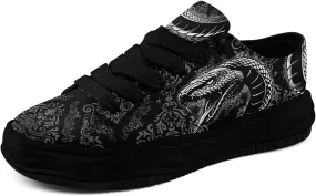 Men's Fashion Canvas Sneaker Low Top Flat Casual Shoes Women's Vibrant Skull Lightweight Comfort Walking Shoes