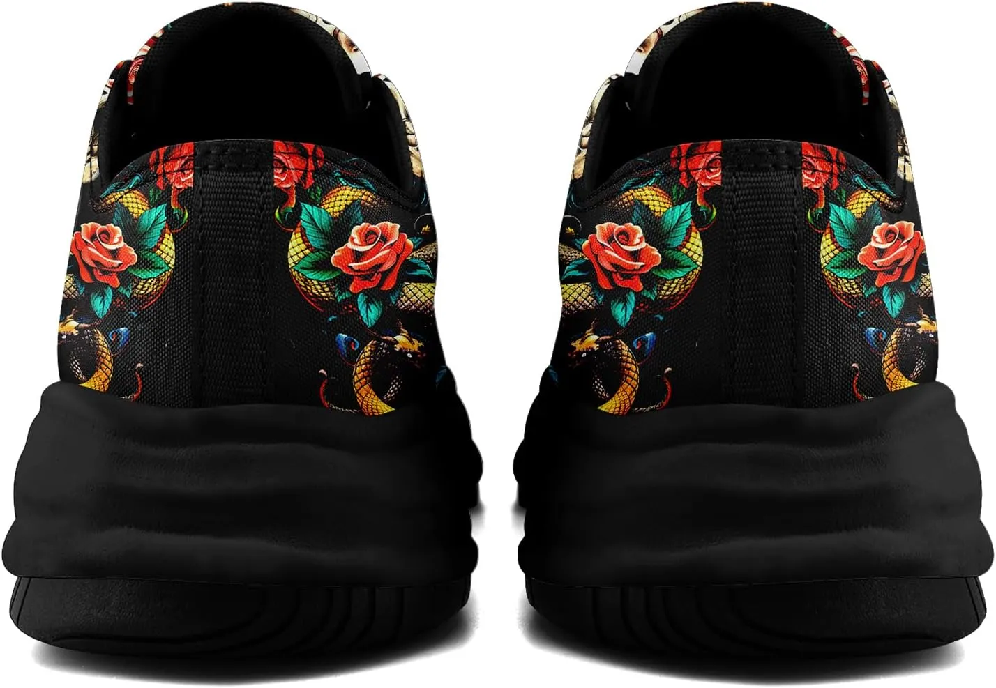Men's Fashion Canvas Sneaker Low Top Flat Casual Shoes Women's Vibrant Skull Lightweight Comfort Walking Shoes
