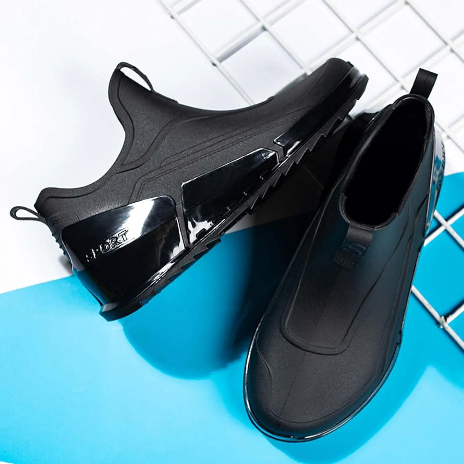 Men's Rain Shoes Non Slip Outdoor Comfortable Lightweight Casual Sneakers for Walking Travel Hiking