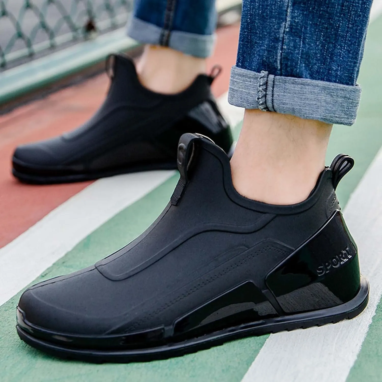 Men's Rain Shoes Non Slip Outdoor Comfortable Lightweight Casual Sneakers for Walking Travel Hiking