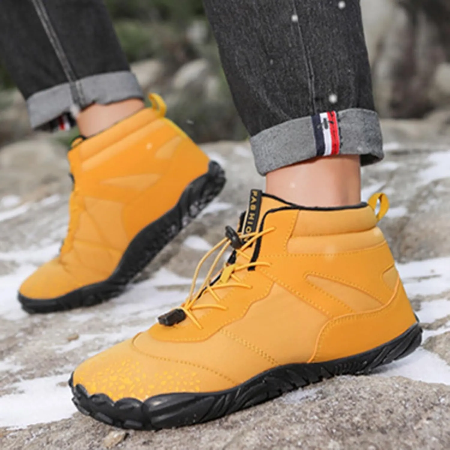 Mens Snow Boots Waterproof,Outdoor Hiking Lightweight Walking Winter Boots for Women,Comfortable Lightweight Warm Fur Lined Boots,Unisex