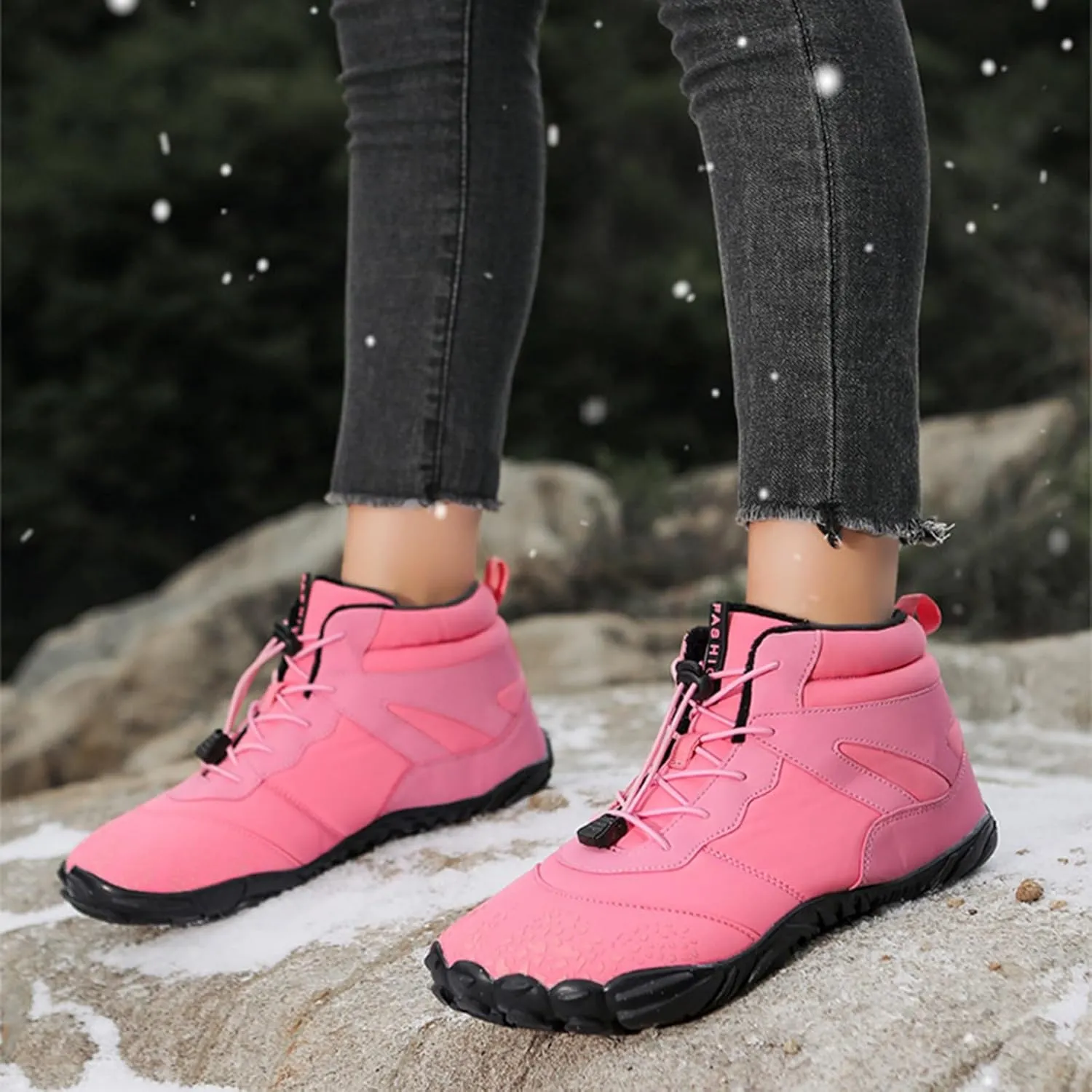 Mens Snow Boots Waterproof,Outdoor Hiking Lightweight Walking Winter Boots for Women,Comfortable Lightweight Warm Fur Lined Boots,Unisex