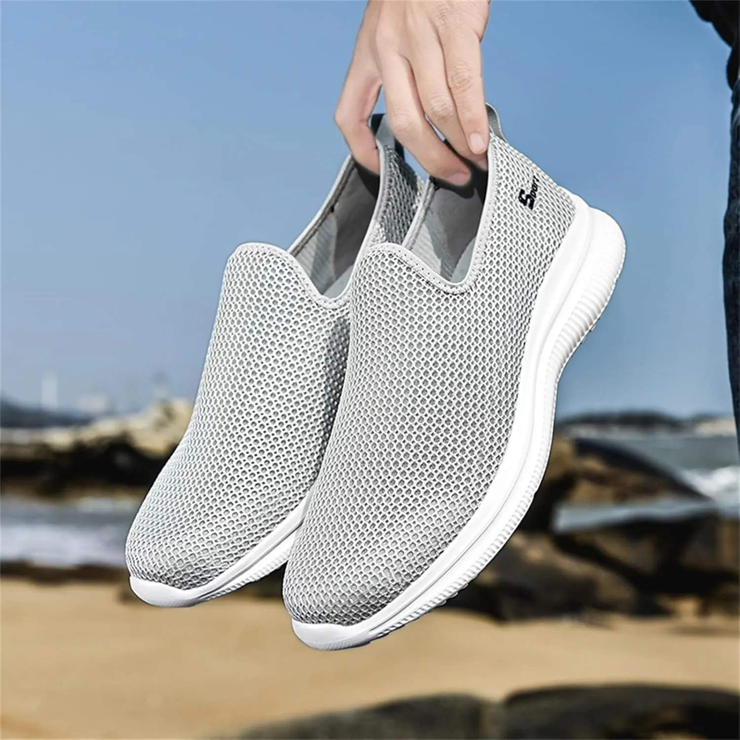 Mesh Slip On Sneaker for Women Comfort Lightweight Breathable Running Shoes Non Slip Casual Sneakers Walking Shoes Women Arch Support