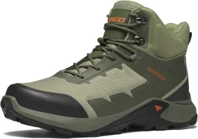 NINGO Men's Hiking Boots Waterproof Hiking Shoes Trail Shoes Lightweight Trekking Boots Comfortable Breathable Outdoor Boot Mid Ankle Boot for Camping, Backpacking, Mountain Trails