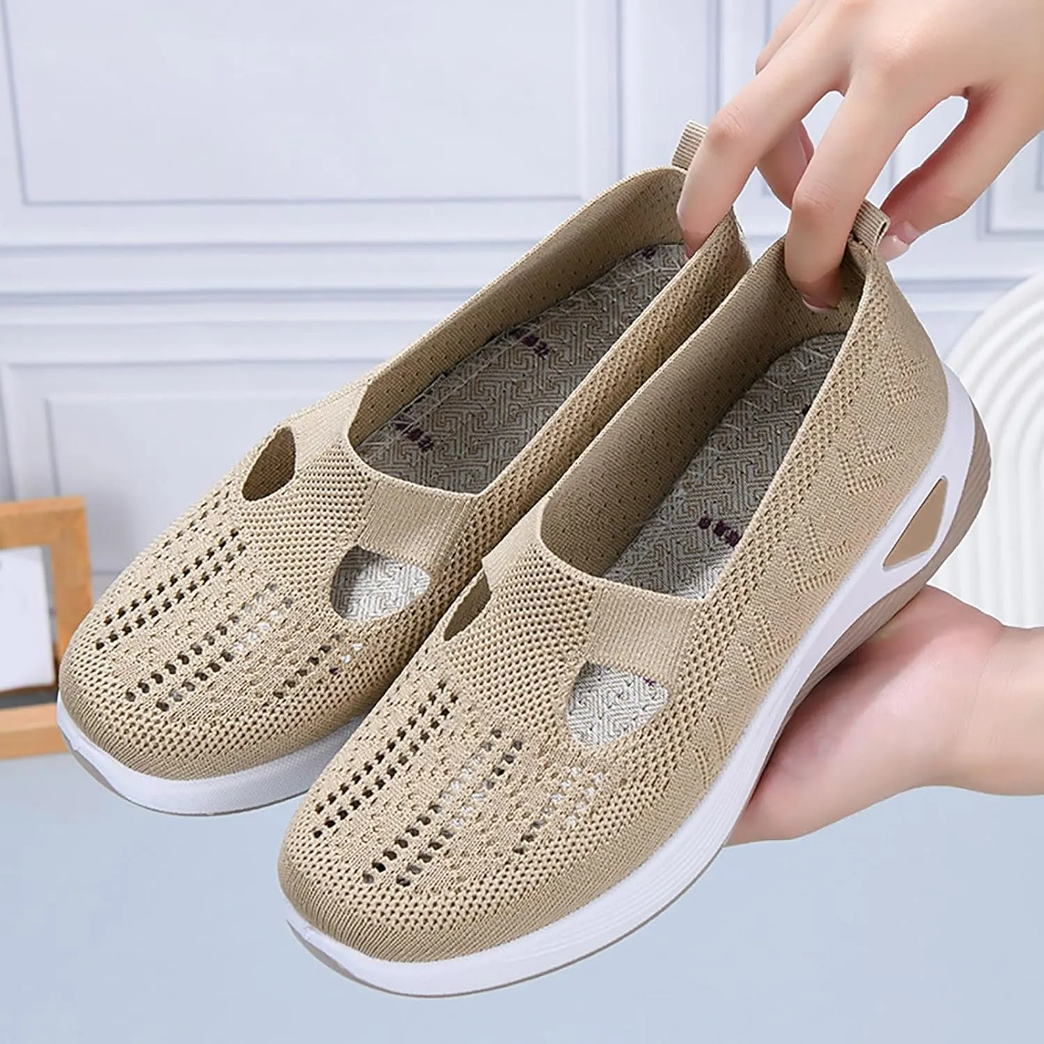 Orthopedic Shoes for Women Wide Width Breathable Walking Comfortable Non Slip Service Lightweight Sneakers