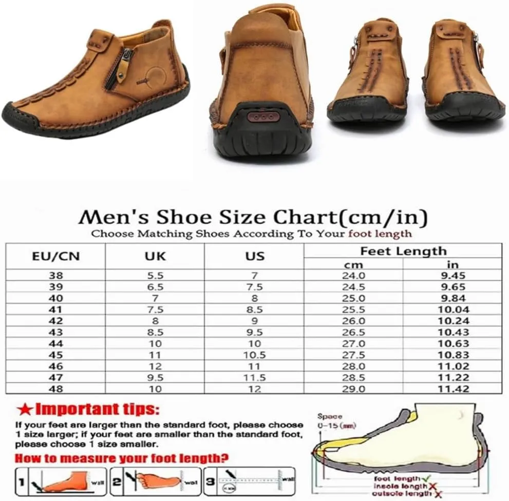 Phanile Mens Shoes,Phanile Men's Outdoor Comfy Arch Support Waterproof Walking Shoes,Orthopedic Sneakers Loafers