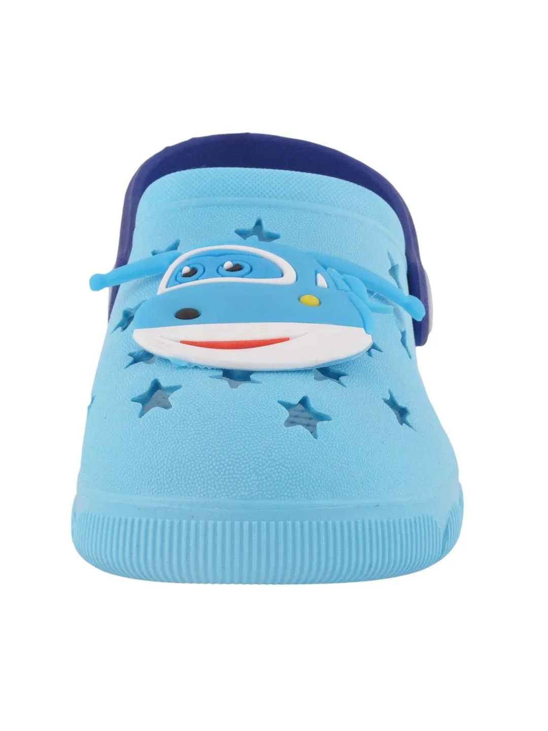 Skyward Flight: Boys' Light Blue Helicopter Clogs