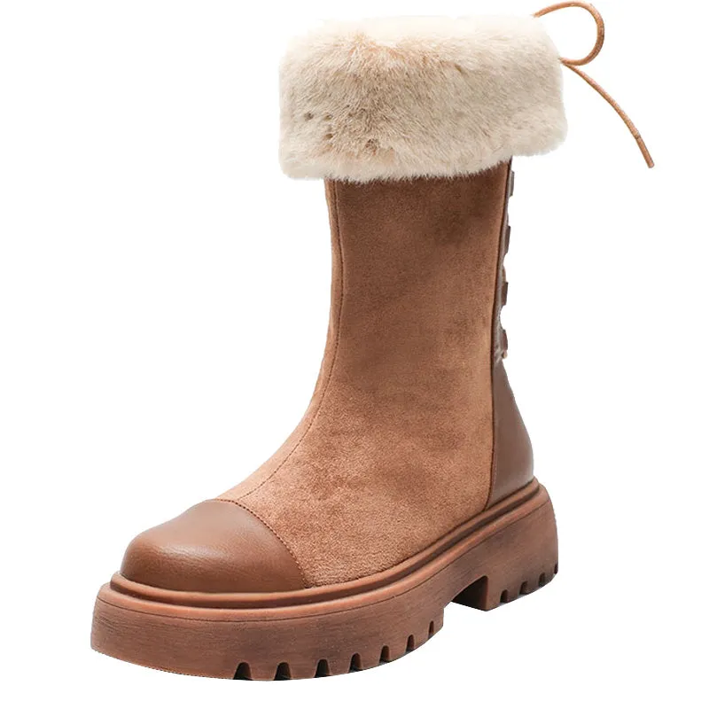 Snow Boots Winter thick-soled middle boots winter plus velvet thick cotton shoes