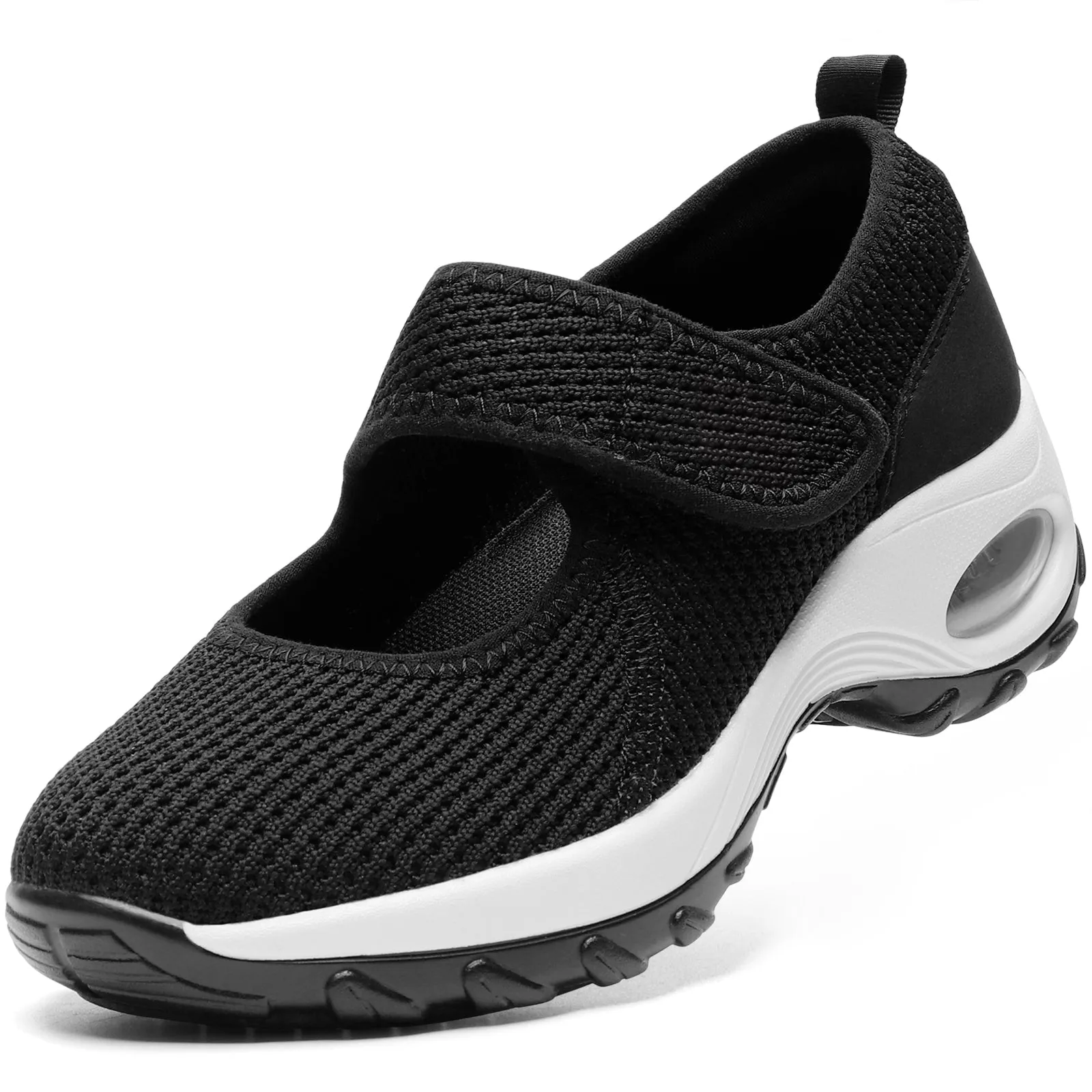 STQ Womens Walking Shoes Non Slip Orthopedic Shoes Adjustable Mary Jane Shoes