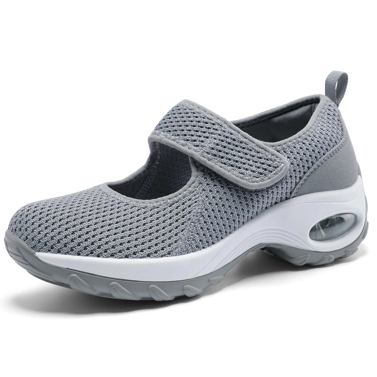 STQ Womens Walking Shoes Non Slip Orthopedic Shoes Adjustable Mary Jane Shoes
