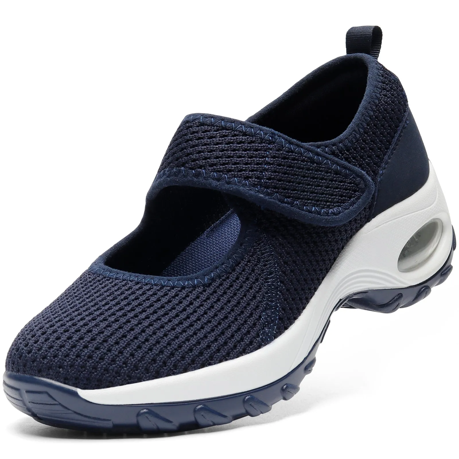 STQ Womens Walking Shoes Non Slip Orthopedic Shoes Adjustable Mary Jane Shoes