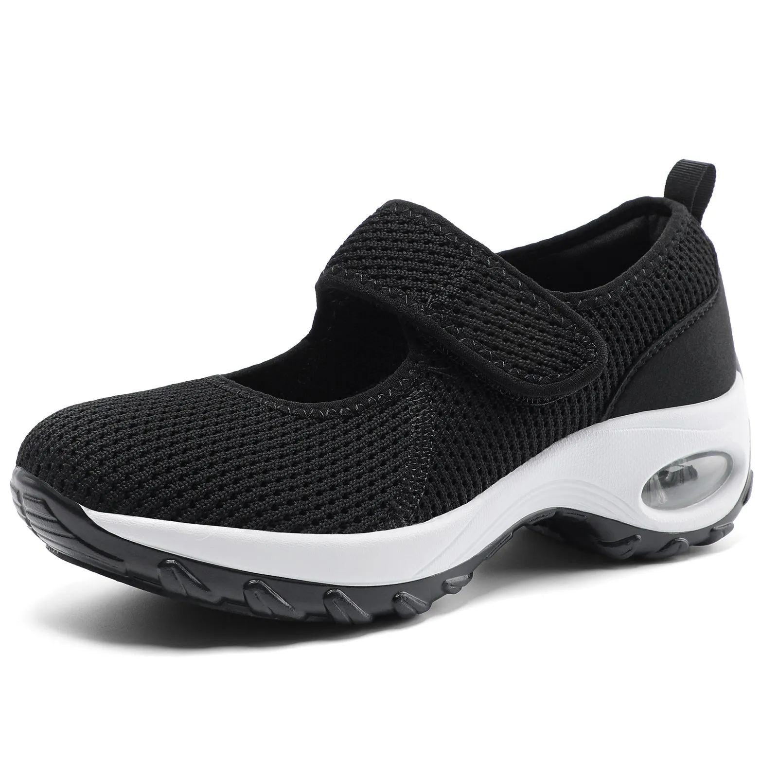 STQ Womens Walking Shoes Non Slip Orthopedic Shoes Adjustable Mary Jane Shoes