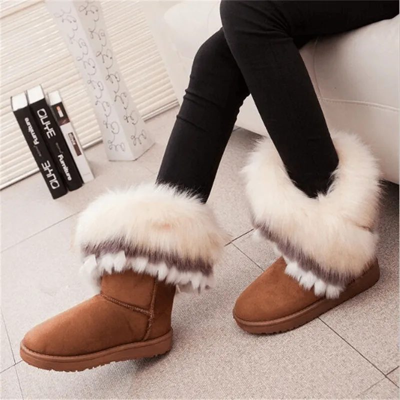 Winter Women Snow Boots Ankle Boot Flat Booties