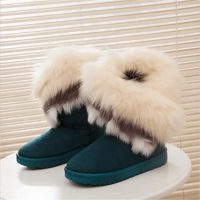 Winter Women Snow Boots Ankle Boot Flat Booties