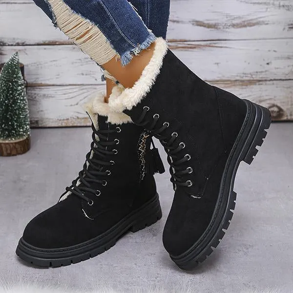 Women's Ethnic Style Tassel Decorated Snow Boots 95246389S