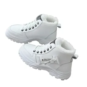 Women's Winter Snow Boots - Warm High-Top Platform Ankle Sneakers, Casual Plus Size 45